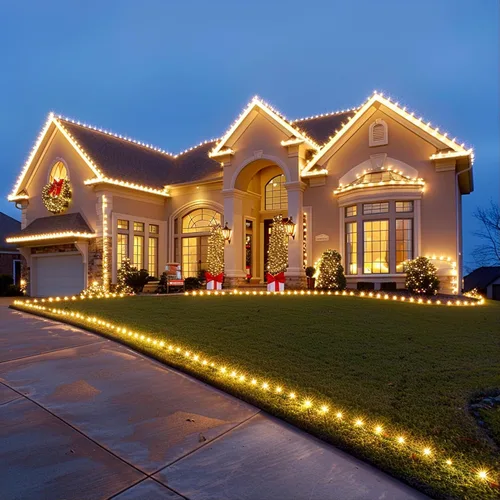 Vista 6 de TW SHINE Luces de Cadena Navideñas C6, 200 LED 66 Pies Luces de Navidad para Exteriores con 8 Modos Temporizador, Impermeables Conectables