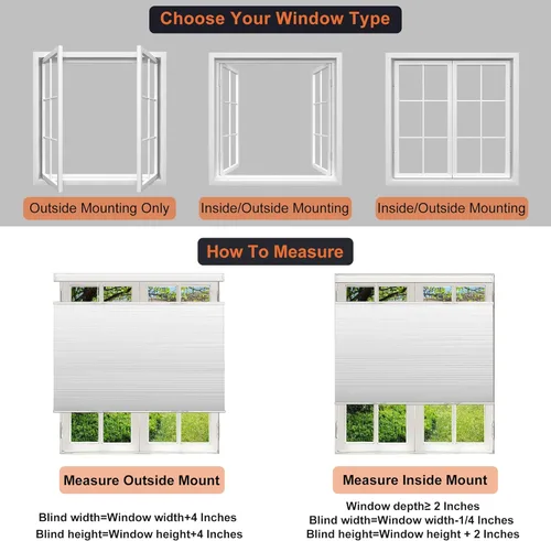 Vista 7 de Persianas celulares opacas de arriba hacia abajo y de abajo hacia arriba, persianas opacas sin cordón con protección UV, fácil de instalar, baño