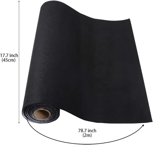 Vista 4 de Caydo Rollo de fieltro adhesivo extra grande de 78.7 x 17.7 pulgadas, con parte trasera negra, rollo de fieltro adhesivo para proyectos