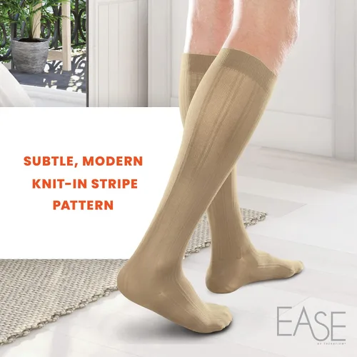 Vista 6 de Ease - Calcetines opacos para hombre con compresión firme (30-40 mmHg)