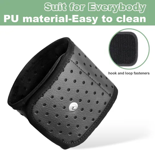 Vista 2 de Pulsera de conexión a tierra YEOUMIAR, brazalete de conexión a tierra con cable de 15 pies, banda de muñeca conectada a tierra para dormir, energía