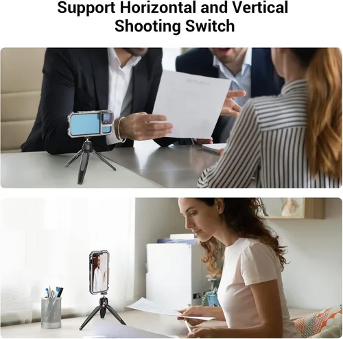 Vista 5 de SmallRig Jaula de aparejo de video para iPhone 13 Pro Max con doble zapatillas, estabilizador de teléfono móvil de aluminio, jaula de aparejo
