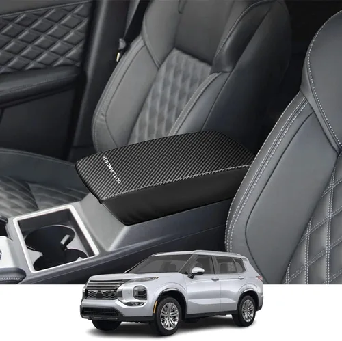 Kakash Accesorios interiores personalizados para Mitsubishi Outlander 2022 2023 Outlander PHEV 2023 2024, cubierta de cuero para consola central,