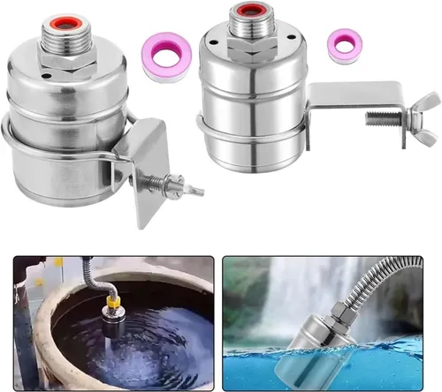 Vista 2 de Water Level Controller Stainless Steel Float Ball Valve for Water Tanks and Towers Valve with G1/2 Inch Inlet(DN15 Narrow Clip)