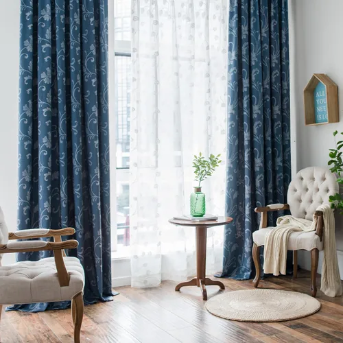 Vista 13 de Vogol - Cortinas de 2 paneles con ramas bordadas de lino sintético con ojales, cortinas para dormitorio y sala de estar, cortinas de ventana