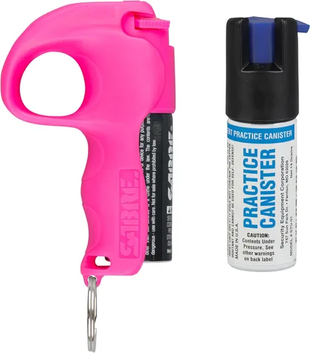 Vista 8 de Sabre Pepper Spray with Quick Grip Finger Loop & Practice Spray, Faster Aim & Enhanced Grip, Keychain Attachment, for Beginners, Students