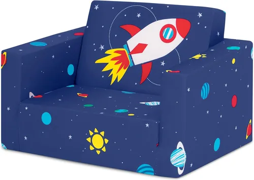 Vista 12 de Delta Children Cozee - Sofá convertible 2 en 1 de sofá a cama, cómodo sofá abierto y cama para niños