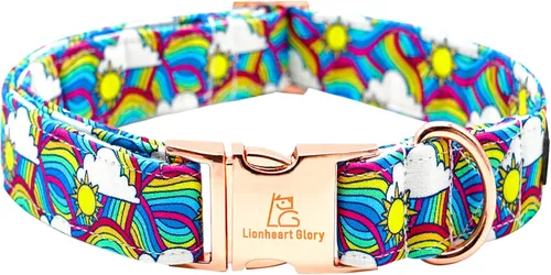 Vista 55 de Lionheart glory Collar de perro azul collar de verano para perro, collar de fiesta para perros machos o niñas, collares ajustables suaves