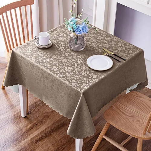Vista 74 de Smiry Square Table Cloth, Waterproof Heavy Duty Vinyl Tablecloths, Wipeable Washable Table Cover for Kitchen and Dining Room (Baby Blue, 54" X 54")