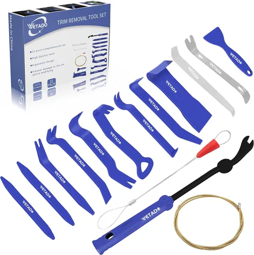 Wetado - Kit de herramientas de extracción de moldura automática, 15 piezas, herramientas de extracción de panel de automóvil, kit de ajuste