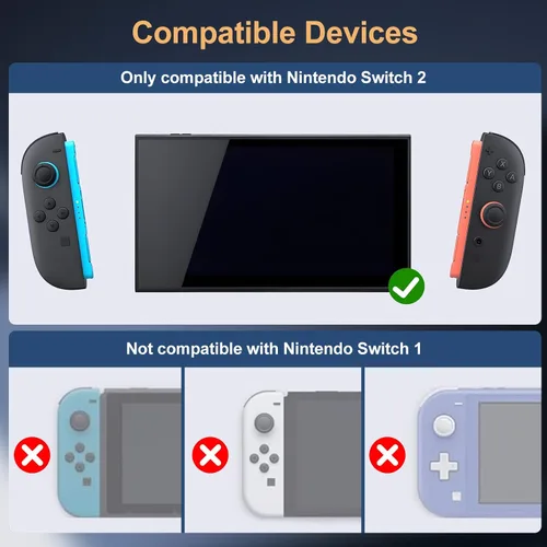 Vista 2 de Paquete de 2 protectores de pantalla antirreflectantes para Nintendo Switch 2 [7.9 pulgadas], ultra transparente, bloqueo de luz azul, resistente a