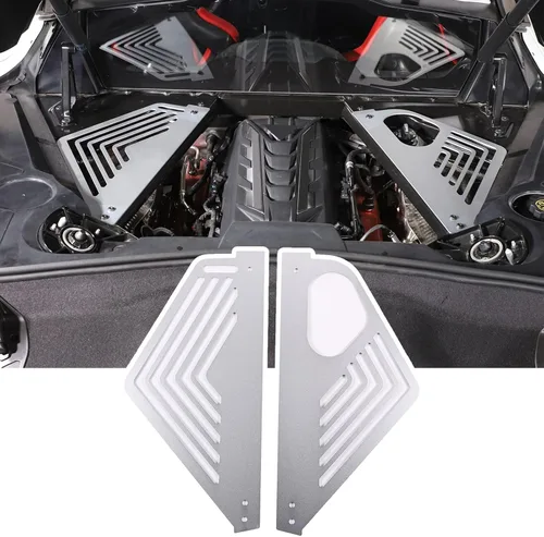 Vista 14 de TOYCIDFG Cubierta de panel de bahía del motor, protector de protección contra salpicaduras izquierda y derecha para C8 Corvette 2020-2024 Accesorios