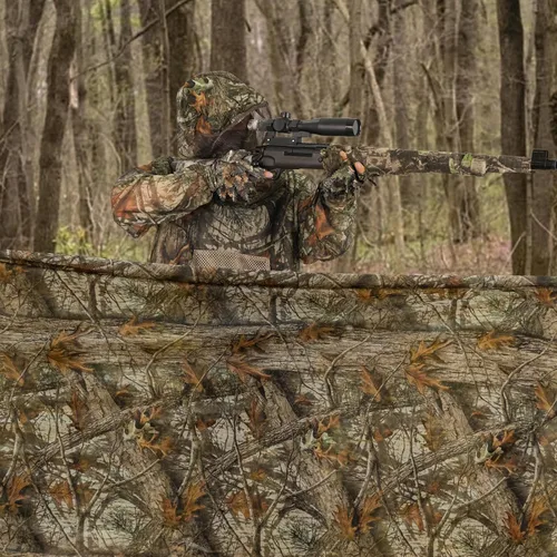 Vista 7 de Traje de red para mosquitera, traje de malla de caza de camuflaje, ropa de red para insectos con capucha para protección al aire libre, no se