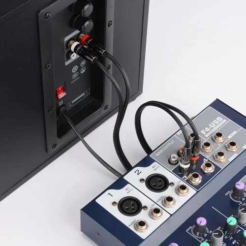 Vista 4 de J&D Cable RCA, 2 RCA macho a macho, carcasa de cobre chapada en oro, resistente, compatible con altavoz, amplificador, subwoofer, 3 pies