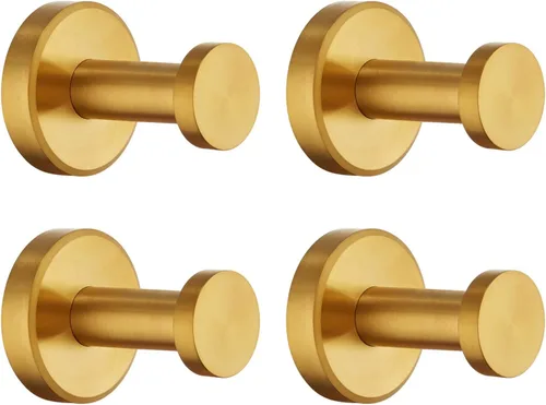 Vista 10 de APLusee Gancho para Toalla y Bata de Baño de Acero Inoxidable, Juego de 2, Soporte Redondo para Ropa, Colgador Montado en la Pared para Puerta