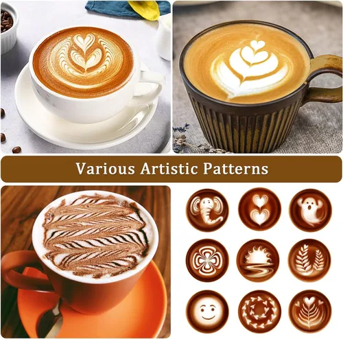 Vista 7 de Jarra espumadora de leche, 350ml/600ml (12oz/20oz) Jarra de espumador de leche, Jarra de acero inoxidable, Jarra de vapor, Jarra de café con leche