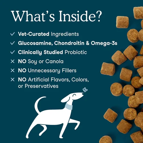 Vista 3 de Fera Pets Masticables multivitamínicos para perros con glucosamina y probióticos, vitaminas y minerales esenciales para perros, promueve