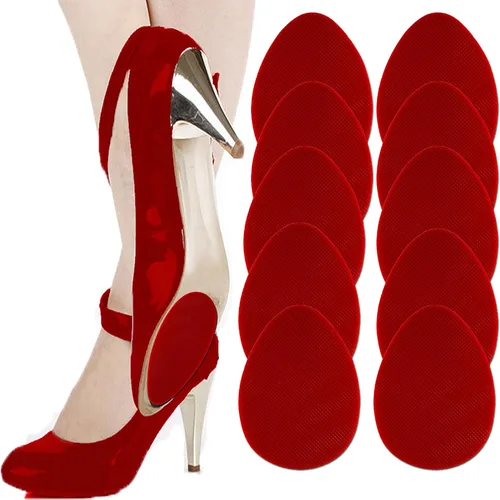 Vista 12 de Almohadillas antideslizantes para zapatos autoadhesivas, agarres de goma antideslizantes, protector de suela adhesivo (negro-5 pares)