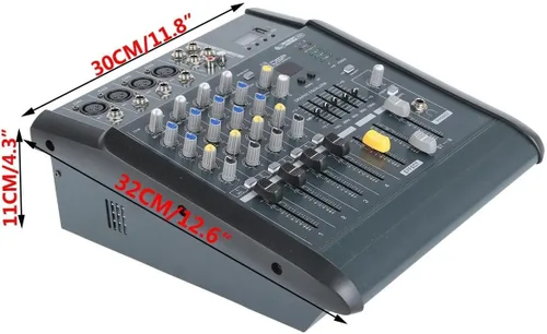 Vista 5 de TC-Home Amplificador de mezcla de potencia de mezclador de 4 canales profesional 16DSP con ranura USB