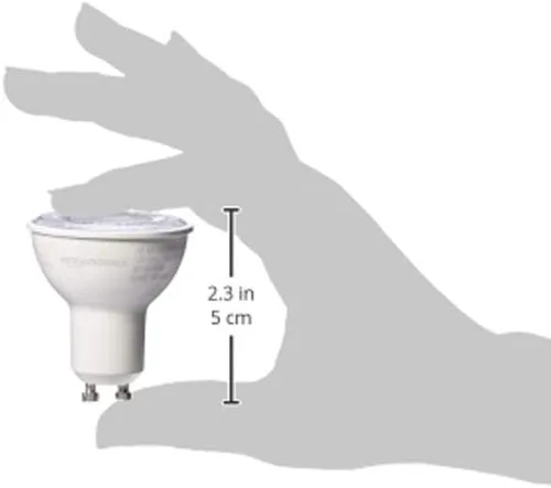 Vista 4 de Yaxa Basics - Bombilla LED MR16, equivalente a 50 vatios, 7 vatios de eficiencia energética, base GU10, blanco cálido 3000K, regulable, vida útil