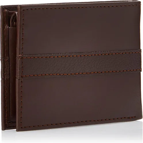 Vista 2 de Tommy Hilfiger Cartera de cuero genuino para hombre con múltiples ranuras para tarjetas