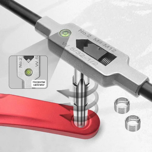 Vista 3 de Herramientas de reparación de roscas de bicicleta, dispositivos de roscado de roscas de bicicleta, herramientas de reparación de roscas de pedales