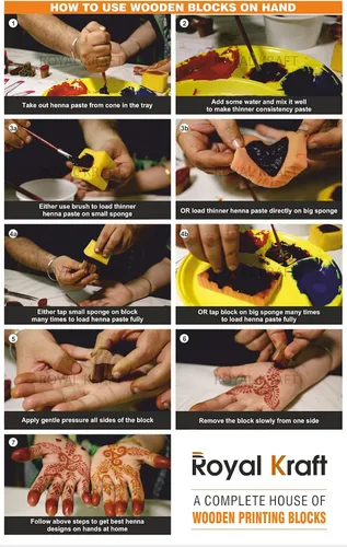 Vista 8 de Sellos de impresión de arcilla Arty Crafty pequeños bloques de madera con forma floral (juego de 10) Htag2101