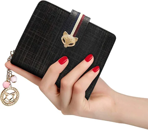 Vista 5 de FOXER Carteras pequeñas para mujer, monederos con cremallera para tarjetas de crédito, Classic