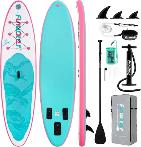 Vista 11 de FunWater Inflatable Stand Up Paddle Board 10'6"/11"/11'6" Paddle Board for Adults & Youth, Paddleboards Inflatable with Premium SUP Accessories