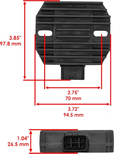 Vista 2 de Caltric Regulador rectificador compatible con Kawasaki 21066-0717 21066-0037 31600-HN2-013
