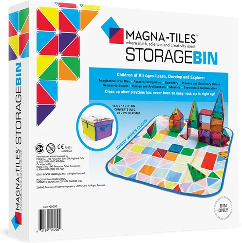 Vista 2 de MAGNA-TILES Storage Bin & Interactive Play-Mat, The ORIGINAL Magnetic Building