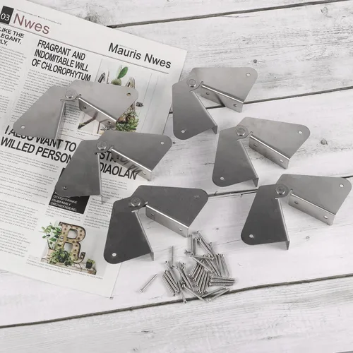 Vista 3 de 6 bisagras de extensión de canalón, bisagra de extensión de bajante de acero inoxidable, con cremallera, bisagra abatible, extensión de canalón