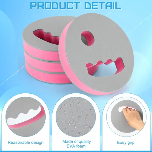 Vista 3 de Hungdao Juego de 4 discos de ejercicio acuático para piscina, juego de ejercicios de espuma EVA, equipo aeróbico para adultos, resistencia