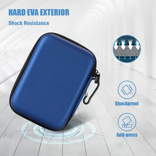 Vista 7 de ProCase Funda de disco duro de 2.5 pulgadas para Elements WD My Passport Azul marino