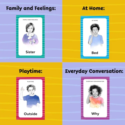 Vista 8 de American Sign Language Flash Cards for Kids 101 Easy ASL Signs for Nonverbal Communication