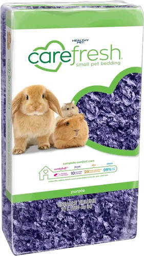 Vista 16 de Carefresh - Ropa de cama para mascotas de papel natural azul 99% libre de polvo para mascotas pequeñas con control de olores, 10 L