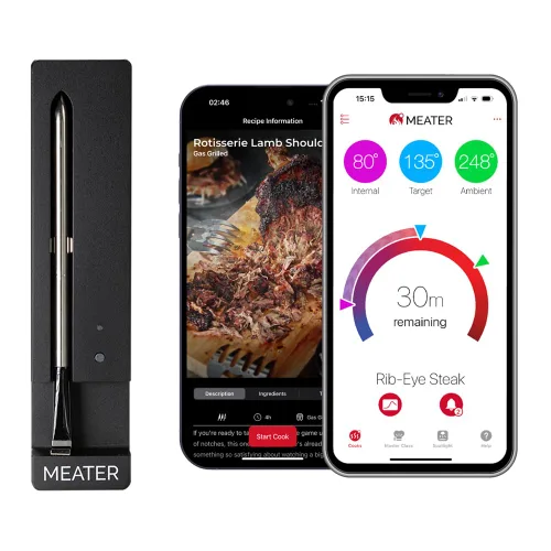 MEATER SE: Termómetro inteligente para carne con Bluetooth | Sonda inalámbrica de largo alcance para horno, parrilla, ahumado, barbacoa y freidora