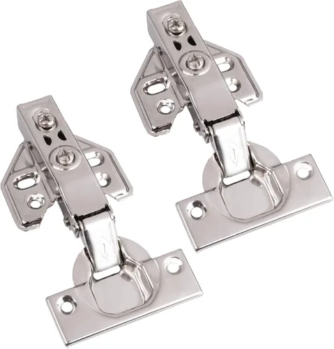 Vista 6 de Ilyapa Soft Close Cabinet Hinges Satin Nickel, 4 Pack - Frameless Inset Kitchen Cabinet Door Hinges Hardware