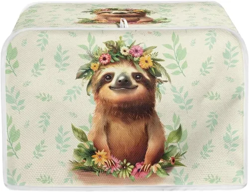 Vista 31 de Talayituse Alpaca Daisy Print 2 Slice Tostadora Cubiertas Protección contra el Polvo Cubiertas para Máquina de Pan Tostadora Horno Cubierta de Tela