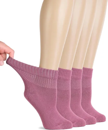 Vista 27 de Hugh Ugoli - Calcetines diabéticos para mujer de Rayón derivado de bambú, suaves, de tobillo, delgados, anchos, sueltos, parte superior sin uniones