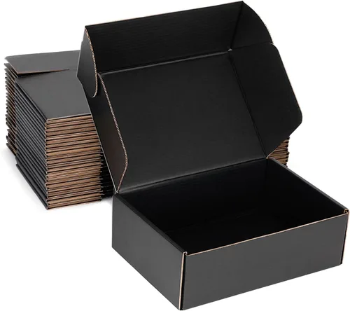 Vista 31 de Cajas de envío pequeñas de 6 x 4 x 3 pulgadas (paquete de 25) – Cajas de cartón corrugado negro resistentes para pequeñas empresas, comercio