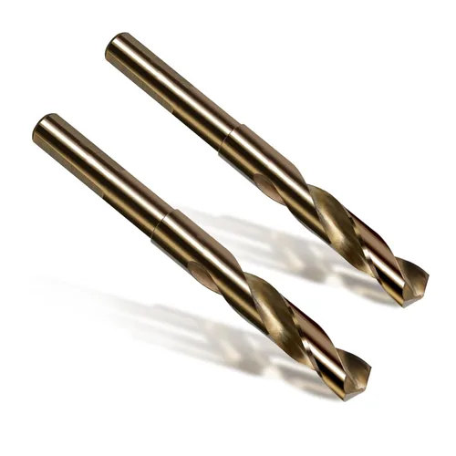 Vista 12 de Broca de cobalto de 1 pulgada, vástago reducido de 1/2 pulgada con 3 planos, adecuada para perforar en metal duro, acero inoxidable, hierro fundido