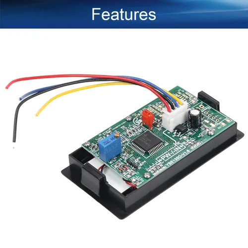 Vista 8 de Heyiarbeit Voltímetro DC YB5135D dígito texto negro LED Voltímetro digital Voltímetro 4 cables Conexiones para medición de voltaje CC 1 unids