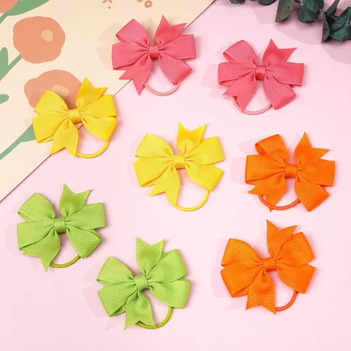 Vista 9 de 30 lazos para el pelo de 2 pulgadas para bebés y niñas, mini molinete de boutique, cinta elástica para el cabello, accesorios para niños pequeños