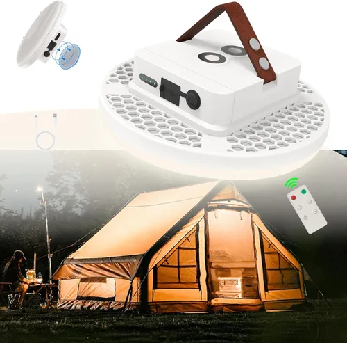 Vista 15 de Linterna LED para Tienda de Camping Recargable Portátil Colgante con Control Remoto, IPX5 Impermeable, Luces Exteriores con Batería, Lámpara