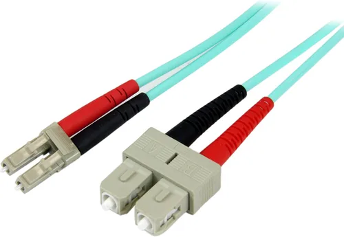 Vista 8 de StarTech.com Cable de fibra óptica multimodo LC/UPC a LC/UPC OM3 de 23.0 ft, dúplex completo 50/125, 100G, cable de puente de fibra LSZH