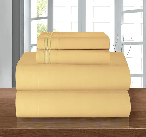 Vista 110 de Elegant Comfort - Juego de sábanas de microfibra de 1500 hilos de calidad hotelera prémium de 4 piezas - Resistente a arrugas, sábana bajera