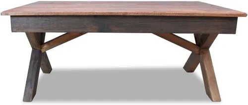 Vista 3 de Coffee Table Mixed Recycled Wood 43.3"x23.6"x17.7" Modern Coffee Table for Living Room Dining Table Center Table for Living Room Mesas De Centro