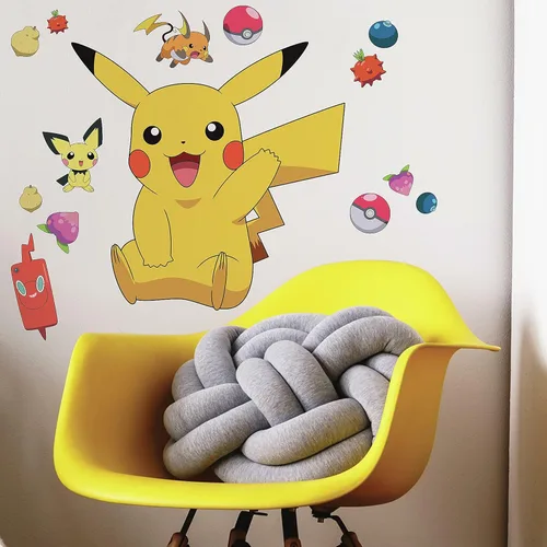 RoomMates RMK4821GM Pikachu - Calcomanías de pared gigantes para despegar y pegar