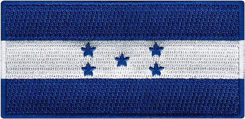 Vista 141 de Cypress Collectibles - Parche de bandera de Honduras 2022 - Apliques bordados de alta calidad - Parches termoadhesivos de país centroamericano